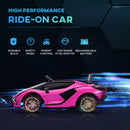 Macchina Elettrica per Bambini 12V con Licenza Lamborghini Sian FKP 37 Rosa