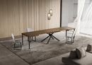  Tavolo Allungabile 120-380x90x74 cm Niket Noce Gambe Antracite