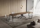 Tavolo Allungabile 130-390x90x74 cm Niket Noce Gambe Antracite