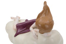 Statuetta Dolly su Nuvola 25x11x16 cm in Resina Rosso