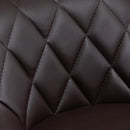 Set 2 Sgabelli da Bar 51,5x48x83-104 cm in Similpelle Marrone