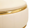 Sgabello Bar London Crema 37x38x74 cm in Pino e MDF e Spugna e Metallo e PU      