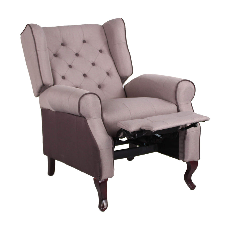 Poltrona Relax Reclinabile in Tessuto Tortora