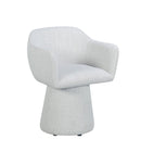 Poltrona Girevole da Soggiorno 59x55x77 cm  in Tessuto Lottie Lottie Ghiaccio