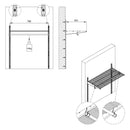 Set 2 Ripiani 80x40,5 cm con Supporti in Acciaio Emuca Bianco
