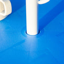 Set Tavolino e 2 Sedie Pieghevoli da Giardino per Bambini con Ombrello Blu