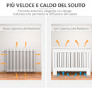 Copritermosifone in Legno MDF Bianco 112x19x81 cm 