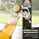 Carrello per Barbecue 82x55x79 cm con Piano 4 Ganci a S Maniglia e Apribottiglie in Acciaio Inox Nero      