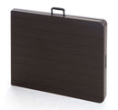 Tavolo Pieghevole da Giardino 180x75x72 cm in Ferro Taddei Plastik Wood Marrone Scuro