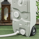 Serbatoio per Acqua da Campeggio 40L Tubo e Rubinetto Inclusi con Ruote Grigio  