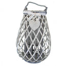 Lanterna Simonne   in Vimini Grigio