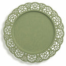 Set 6 Sottopiatti in Metallo Traforato Ø 32cm Villa d'Este Colors Verde Oliva