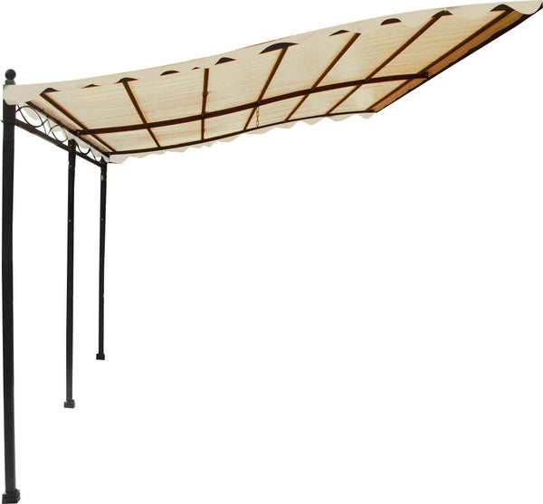 sconto Gazebo Pergola Addossato 3x4 m in Acciaio Antracite