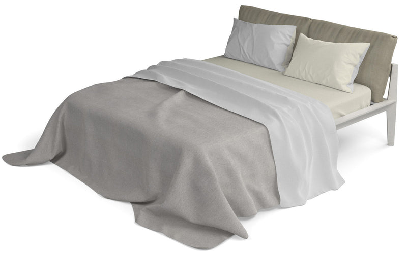 Set Lenzuola Sopra Sotto e Federe Doubleface Grigio Chiaro\/Panna Varie Misure