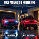 Macchina Elettrica per Bambini Licenza Audi RS 3 Sportback 12V Sedili in Pelle e Telecomando Rosso