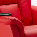 Poltrona Alzapersona Elettrica 1 Motore 68x77x109 cmin Similpelle Rosso