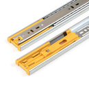Guide a Sfere per Cassetti con Estrazione Totale e Chiusura Soft H45 mm L500 Bianco Acciaio Emuca
