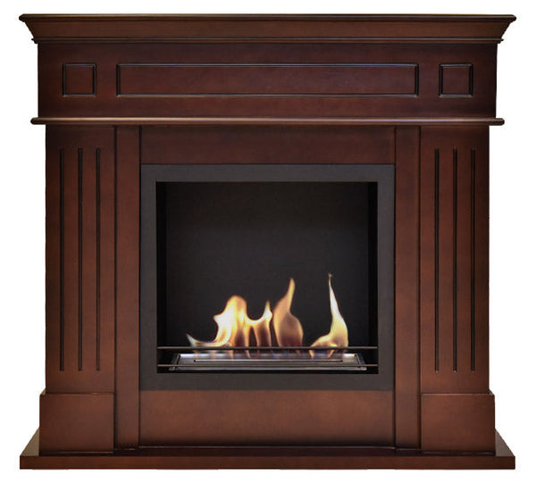 acquista Camino a Bioetanolo da Pavimento 110x102x37 cm Dalya Noce