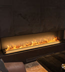 Camino a Vapore Elettrico da Incasso Invapo Inside C2200 Effetto Fiamma 3D in Acciaio Nero      