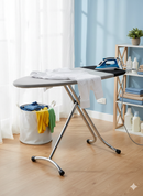 Asse da Stiro Elegant Plus 125x46cm Salvaspazio Area Ignifuga con Copriasse Gambe Triple In Acciaio