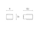 Applique da Esterno a LED 4W+4W 4000K Sovil Grigio
