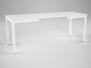 Tavolo da Pranzo Allungabile in Legno e Top in Melamina 130/210x80x76cm TFT  Eko Bianco Cenere