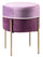 Pouf Imbottito Ø41x40 cm in Velluto Viola e Lilla