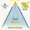 Altalena da Giardino per Bambini Trasformabile 3 in 1 Telaio in Metallo Blu      
