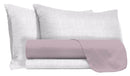Set Lenzuola Sopra Sotto e Federe in Cotone Rosa Antico Varie Misure
