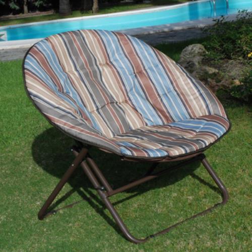 online Poltrona Poltroncina Pieghevole con Struttura in Ferro e Cuscini in Poliestere 82X73X80Cm