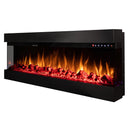 Camino Elettrico da Incasso 48,4x127x20 cm Effetto Fiamma 1500W Dalas Maxi Nero