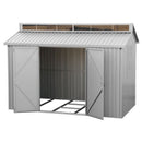 Casetta Box da Giardino 323,3x182,5x230,5 cm in Alluminio Grigio