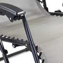 Sedia Poltrona Giardino Zero Gravity Pieghevole 112,5x87x62,5 cm Lucy Ecrù 