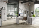 Armadio 2 Ante 2 Cassetti 71x182x41 cm Ossido Bianco