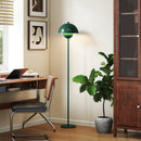 Lampada da Terra con Paralume Semicircolare Ø30x155 cm Interruttore a Pedale in Acciaio Verde  