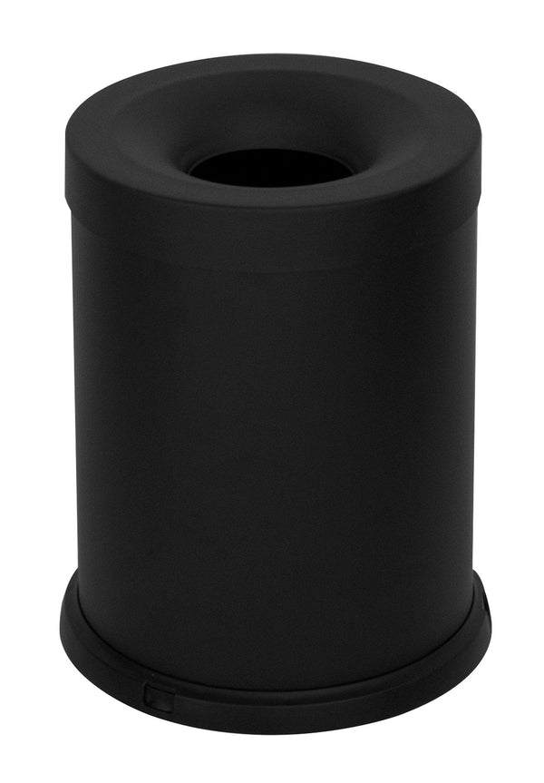 sconto Pattumiera Gettacarte Ø25xh35 cm Autoestinguente In Acciaio Verniciato Nero
