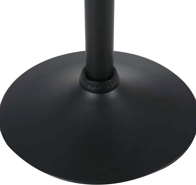 Set 2 Sgabelli 38x40x54/74 cm in Ecopelle con Base Nera Grigio