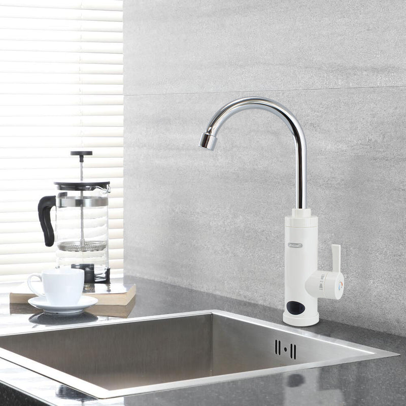 Rubinetto Elettrico per Acqua Calda 21x41 cm Riscaldamento Istantaneo con Display Temperatura