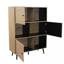 Mobile Elwood 100x39,5x135 h cm in Truciolare bilaminato Naturale