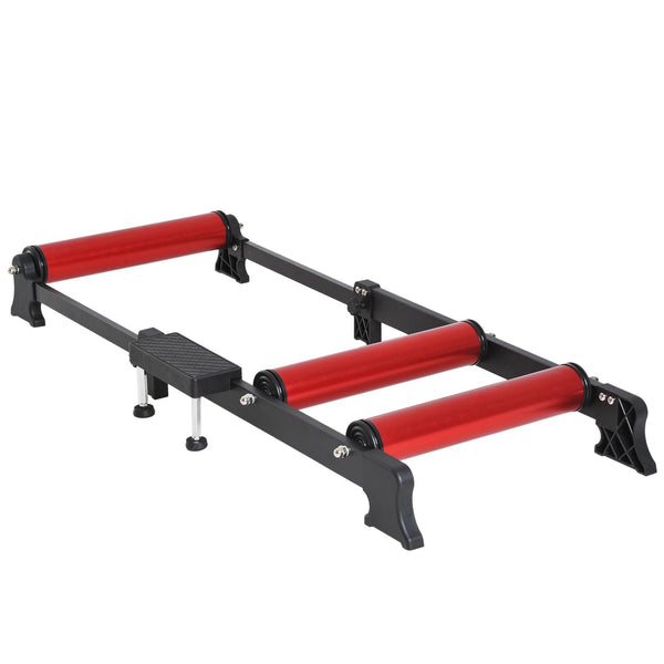 Rullo Bici Allenamento Lunghezza Regolabile Nero e Rosso 54x14.5x93-145 cm online