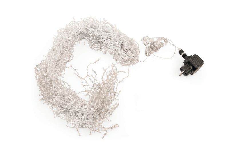 Tenda Luminosa Natalizia 600 LED 0,9x4m Blu da Esterno-Interno Soriani 36V