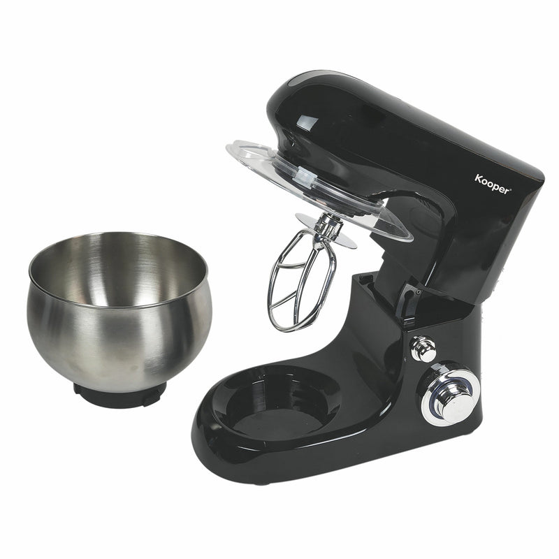 Impastatrice Planetaria 5 Litri 6 Velocità 1300W Ciotola in Acciaio Kooper Atena Nera