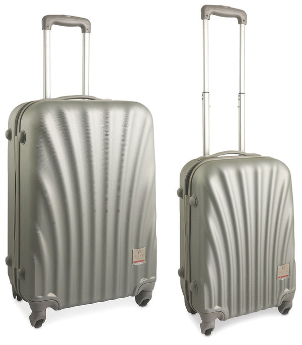 Set 2 Valigie Trolley Rigide in ABS 4 Ruote TSA Soriani Grigio online