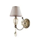 Lampada da parete Royal Classic in Metallo e Vetro Murano Bronzo