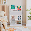 Libreria Montessori per Bambini 63x30x100 cm 4 Ripiani in MDF e Truciolato Bianca