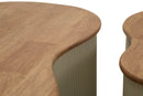 Tavolini da Caffè Frankfurt Coppia Bianchi 87x53x32 cm in Gomma e Metallo      