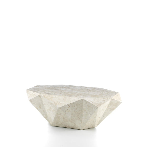 acquista Tavolino da Soggiorno 120x70x40 cm in Pietra Fossile Diamond medium Bege