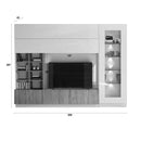 Parete Attrezzata Mobili Soggiorno Mobile TV 2 Pensili Libreria e Mobile a Colonna TFT Line Rovere Wengè