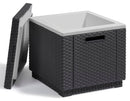 Tavolino Portaghiaccio da Giardino 55x55x39 cm in Resina Keter Ice Cube Antracite