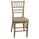 Sedia Chiavari 40x40xh43/92 cm con Cuscino in Legno Oro